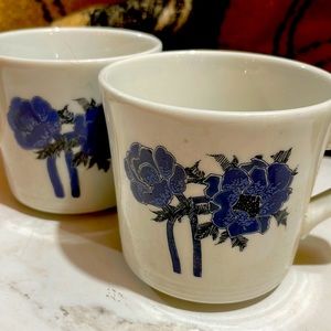 Lambethware Royal Doulton Indigo Blue Floral Coffee or tea Mug